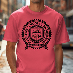 MacGyver School of Engineering T-shirt, Funny Retro TV Tee, Gift for Fans