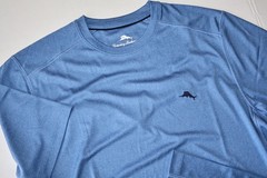 Tommy Bahama T Tee Shirt Performance Rash Guard Cabo Blue SS New Medium M