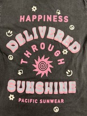 Brand New Vintage Style Mens PacSun charcoal gray Happiness t-shirt Size Small