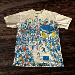 Chinatown Market Smiley Basketball World Bball Game T Shirt Mens M AOP Graphic