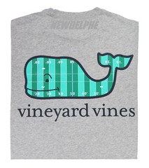 NWT Vineyard Vines Men SS Pocket Crew Tee T-Shirt “FOOTBALL FIELD WHALE EDITION”