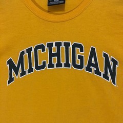 Steve & Barrys Michigan Wolverines T-Shirt Yellow Large NCAA Collegiate Tee