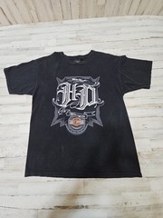 Harley Davidson Old english T-shirt World Famous Sz Large Biker Victoria Texas
