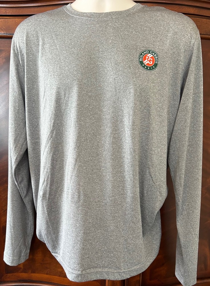 French Open Logo on Vintage Heather T’s 3.8-OZ, 100% Poly Dry-Fit – Limited Run