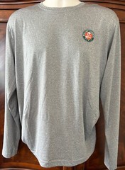 French Open Logo on Vintage Heather T’s 3.8-OZ, 100% Poly Dry-Fit – Limited Run
