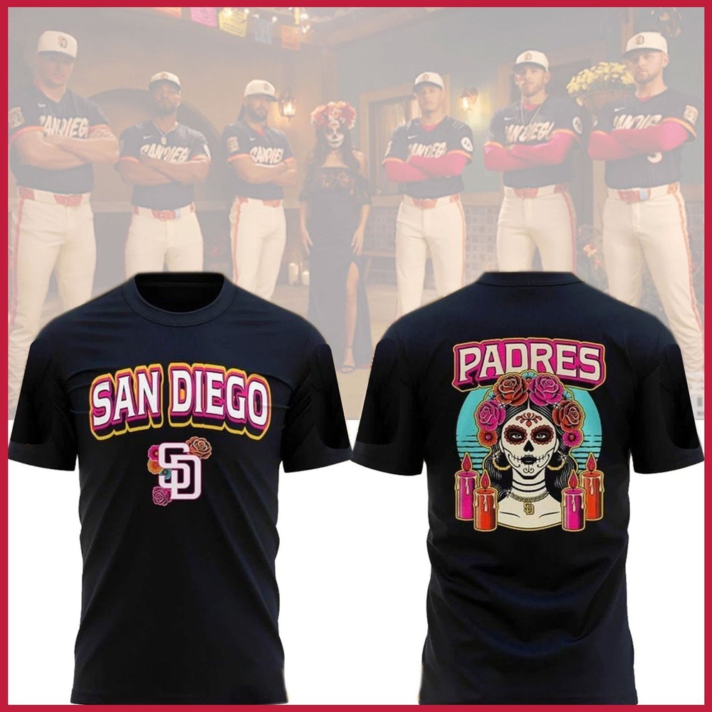 NEW – San Diego Baseball 2026 Dia de los Muertos Night City Connect Tee Fan Look