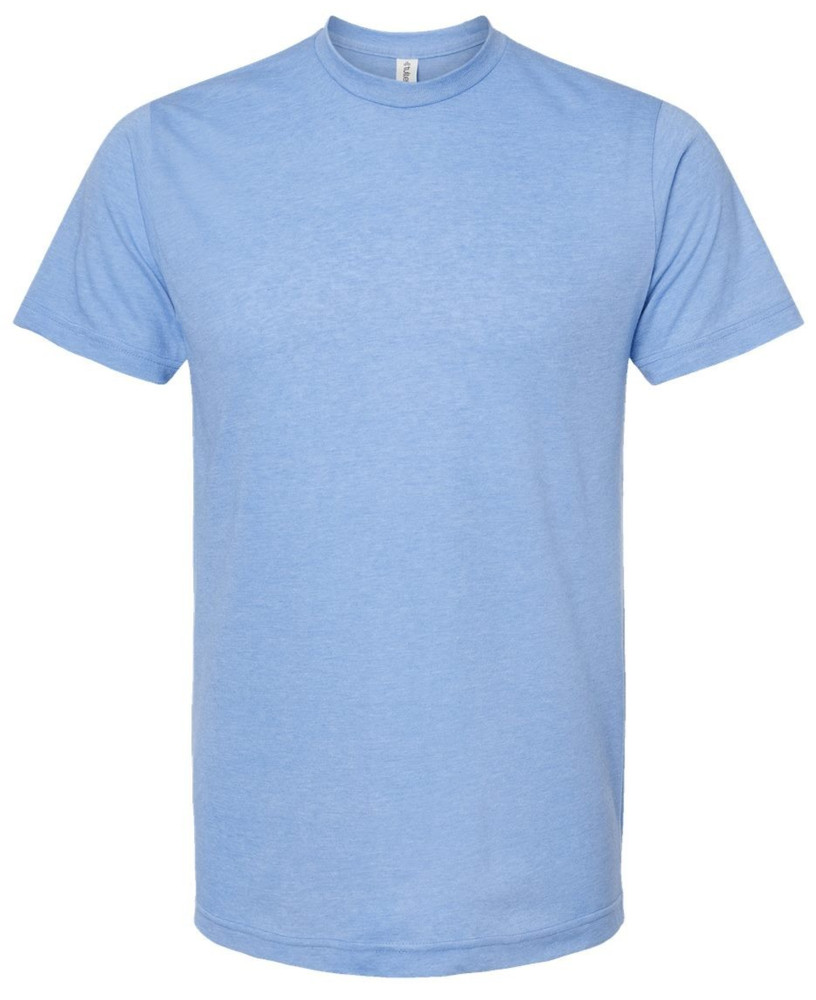Mens Soft Heathered T-Shirt Moisture Management Minimzed Shrinkage Tee XS-4X NEW