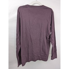 Pact Mens Organic Cotton Long Sleeve Crewneck T Shirt Size M Purple Casual Daily