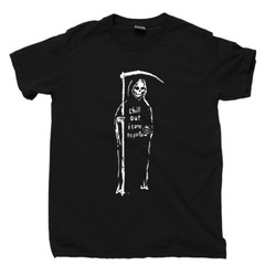 Grim Reaper T Shirt Chill Out I Came To Party Costume Scythe Tattoo Tee
