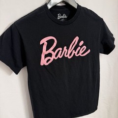 Barbie Logo Graphic Short Sleeve Black T-Shirt Size XL