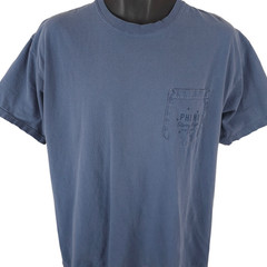Vincent Van Gogh T Shirt Mens Size Large Blue Starry Night Phi Nu Semi Formal