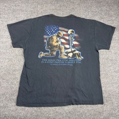 Fruit of the Loom Shirt Mens XL Heavy Cotton Fallen Heroes Military Graphic