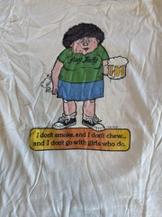 Foxy Lady Smoke Drink Chew Lesbian Vintage 1980 80s Parody T-Shirt Medium