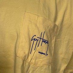 Guy Harvey Ocean Wide Marine Life Pocket Yellow T-Shirt Men’s XL NWT