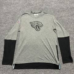 Jacksonville Jaguars Nike Dri-Fit Long Sleeve Shirt Mens Large Gray NFL On Field