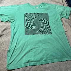 2015 Tame Impala Currents Tour Tee Green Trippy Band T-Shirt Size XL 2010s