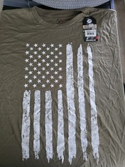 Rothco Men’s Athletic Fit Distressed US Flag T-Shirt