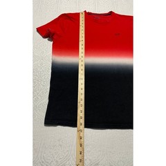 Hollister Mens Red White Black Ombre Gradient T-Shirt Must Have Collection M