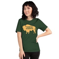North Dakota Green Bison NDSU Unisex t-shirt S,M,L,XL,2X,3X,4X