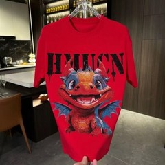 New Men Luxury Diamond Dragon Rhinestones Fashion T-Shirt High Quality 4 Colors