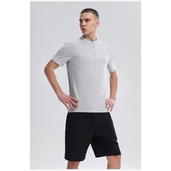 New Half Zip Short Sleeve Men’s High Stretch Quick Dry Running Fitness Shirt