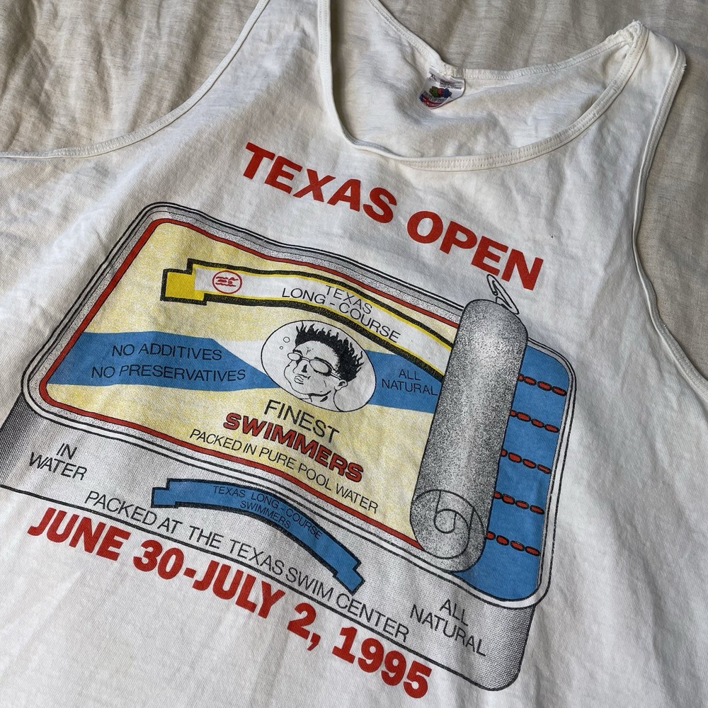 Vintage Texas Open Swimming Shirt 1995 90s FOTL XL