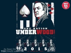 HOUSE OF CARDS Kevin Spacey One Nation Under Wood 2015 Campaign Art NEW T-SHIRT
