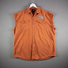 Sturgis 4XL Biker American Skull Sleveless Button Up Shirt