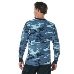 Rothco Long Sleeve Color Camo T-Shirt – 67770 – Sky Blue Camo – S
