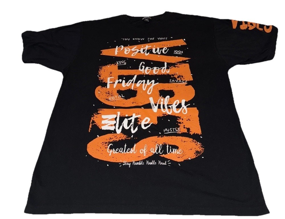 One Color Nation 3XL “Positive, Good, Friday Vibes” Short Sleeve T-Shirt
