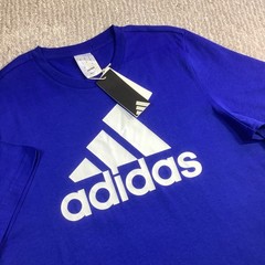 Adidas Mens Big Logo T-Shirt Team Royal Blue White Size M NWT