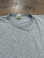 Vintage 80s L.L. Bean Blank Single Stitch T-Shirt Grey XL Cotton Rayon Blend