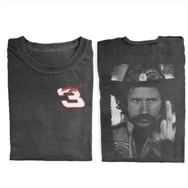 Retro 90 Nascar Racing Middle Finger Trendy Dale Earnhardt Graphic Unisex TShirt