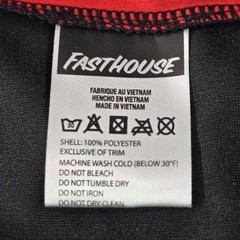 Fasthouse Men Shirt XL Red Graphic Speed Shop Activewear Grunge Logo Long Sleeve