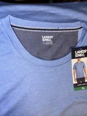 Lands’ End Men’s Tee Classic Fit 4-Way Stretch size XL NWT Blue