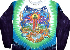 Grateful Dead Watch Tower Front/Back Graphic Tie Dye T-Shirt Size Large New