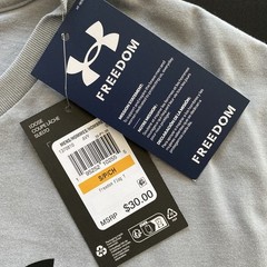Under Armour Men’s Freedom Flag Loose Fit T-Shirt Color Gray Size Small