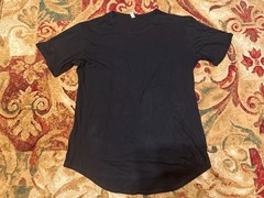 Hat and Beyond Men’s Black Crew Neck Curved Hem T-Shirt Size XL