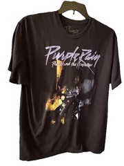 Prince Purple Rain Black XL T-shirt Movie Album Guitar Singer Pop 80’s R&B