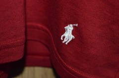 Polo Ralph Lauren Long Sleeve Extra Large XL Designer Logo Collar Polo Burgundy