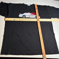 Russo Wear Hood Approved Police Graphic T-Shirt Black Streetwear Size 3XL y2k