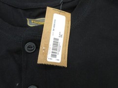 Foundry Shirt Mens 2XL XXL Black Henley Neck Long Sleeve Tee Adult Workwear NEW