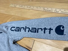 NEW Small Carhartt Men K231 Workwear Long Sleeve Graphic Logo TShirt Loose Fit