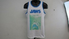 New Jaws Licensed Mens Size S Small White Tank Top Shirt