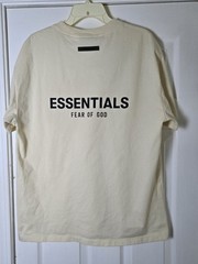 Fear of God Essentials FOG Logo T-Shirt Men’s Size Small Ivory Cream Oatmeal