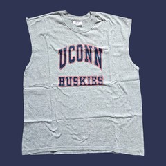 UConn Huskies NCAA 90s Y2k Vintage Sleeveless T Shirt Size XXL Dodger Connecticut