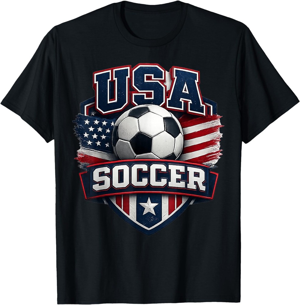 Soccer Football Cup 2026 USA Kid Adult Coton T-Shirt, Gildan 5000