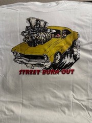 Only 1 of its Kind EXIST “STREET B-OUT”: DTG PRINT On 100% COTTON WHITE XLGE T’s