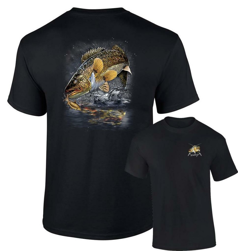 Jumping Walleye T-Shirt Walleye Fishing Lure Tshirt