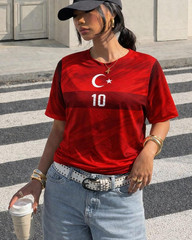 Personalized Turkiye Soccer Fan 3D T-Shirt, Turkey Custom Name Number Football
